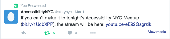 Screenshot of previously stated tweet