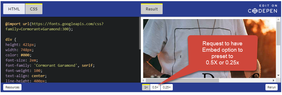 Test 3 highlighted to show the Results needing to be manually zoomed out