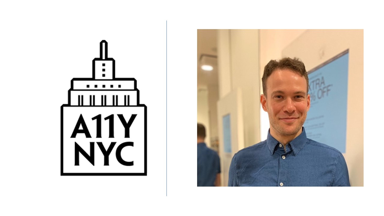 A11yNYC logo with Jonathon Epstein